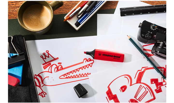 Highlighter - STABILO BOSS ORIGINAL - Pack of 1 - Real Red