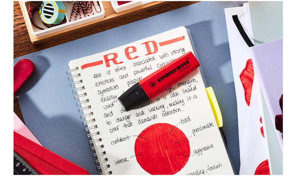 Highlighter - STABILO BOSS ORIGINAL - Pack of 1 - Real Red