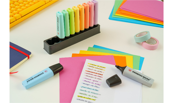 Highlighter - STABILO BOSS ORIGINAL Pastel - Deskset of 10 - 10 x Pastel Colours