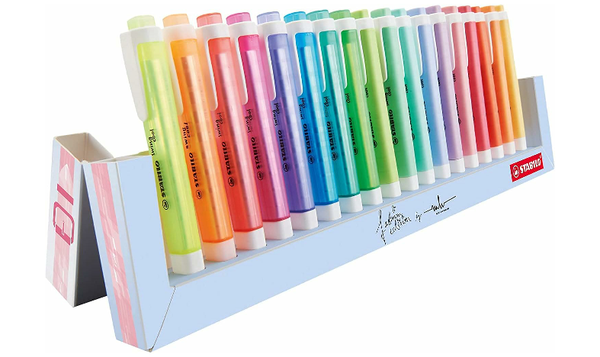 Highlighter - STABILO swing cool - Deskset of 18 - 8 Neon Colours & 10 Pastel Colours