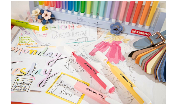 Highlighter - STABILO swing cool - Deskset of 18 - 8 Neon Colours & 10 Pastel Colours