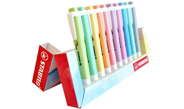 Highlighter - STABILO swing cool Pastel - Deskset of 10 - Assorted Colours