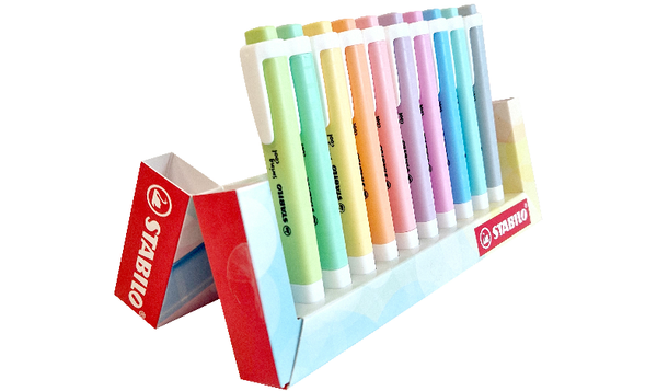 Highlighter - STABILO swing cool Pastel - Deskset of 10 - Assorted Colours