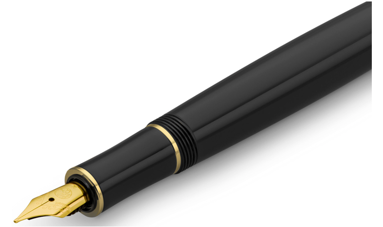 Kaweco Dia 2 Fountain Pen Black with Gold Trim