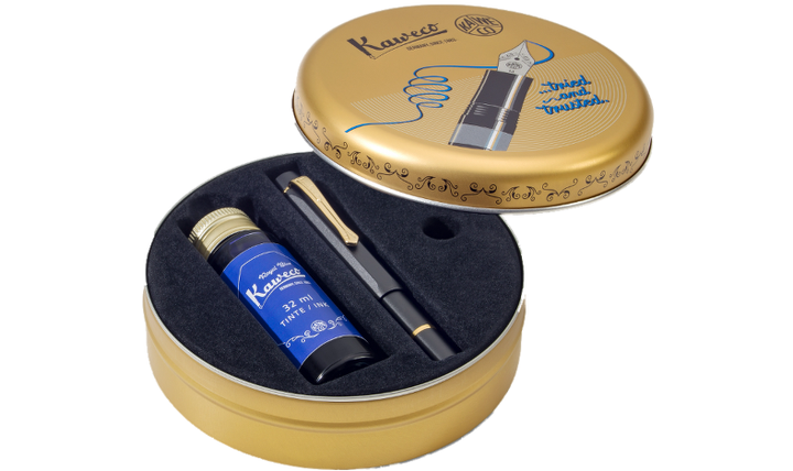 Kaweco Sport Piston Filler Fountain Pen and 32ml Ink Set Black