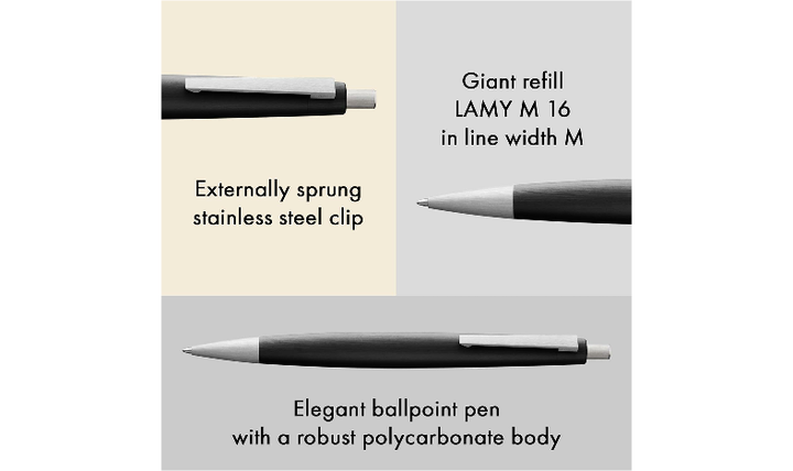 LAMY 2000 Ballpoint Pen - Gift Boxed - with FREE LAMY Drawstring Bag