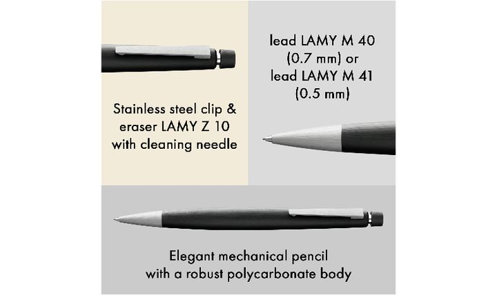 LAMY 2000 Pencil - GIft Boxed - With FREE LAMY Drawstring Bag