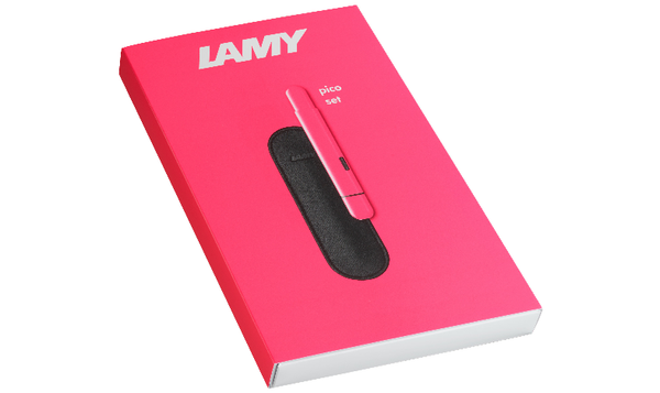 LAMY 288 KS pico Pink Ballpoint Pen and Leather Pouch set