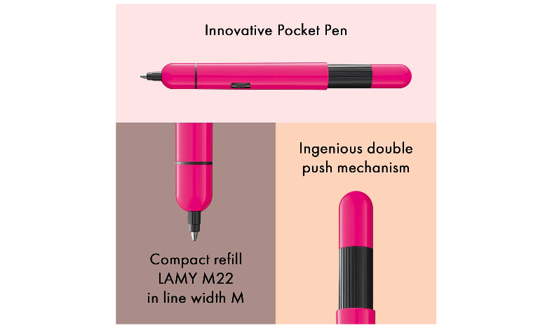 LAMY 288 KS pico Pink Ballpoint Pen and Leather Pouch set