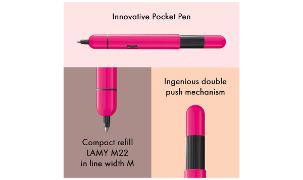 LAMY 288 KS pico Pink Ballpoint Pen and Leather Pouch set