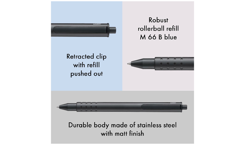 LAMY 331 TR swift Black Rollerball Pen and Leather Pouch Set