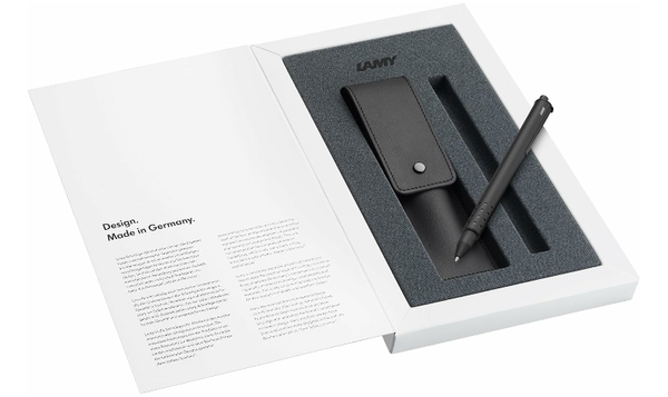 LAMY 331 TR swift Black Rollerball Pen and Leather Pouch Set