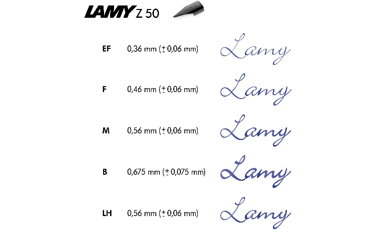 LAMY Z50 Nib Black Steel