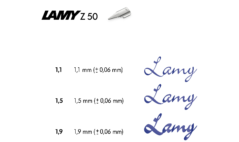 LAMY Z50 Nib Polished Steel