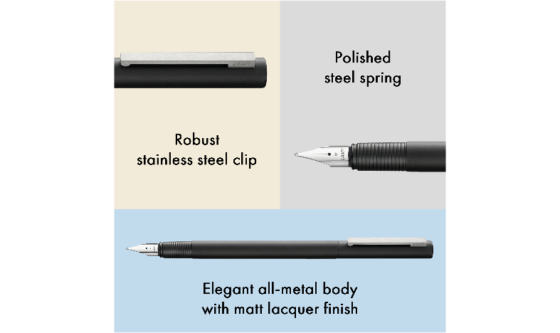LAMY cp1 Fountain Pen Black - Gift Boxed - with FREE LAMY Drawstring Bag