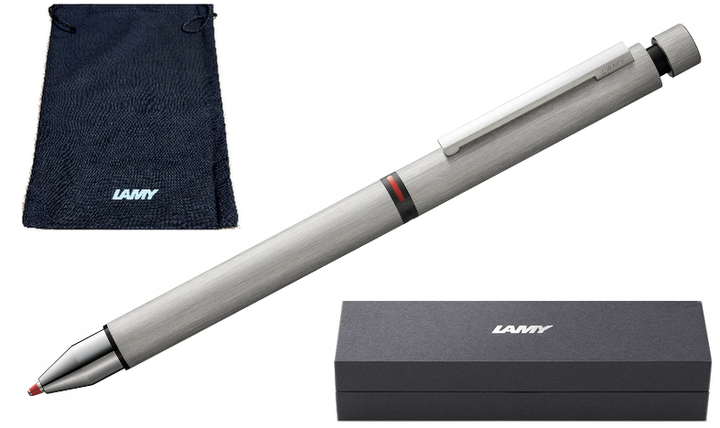 LAMY cp1 tri pen brushed steel - Gift Boxed - with FREE LAMY Drawstring Bag