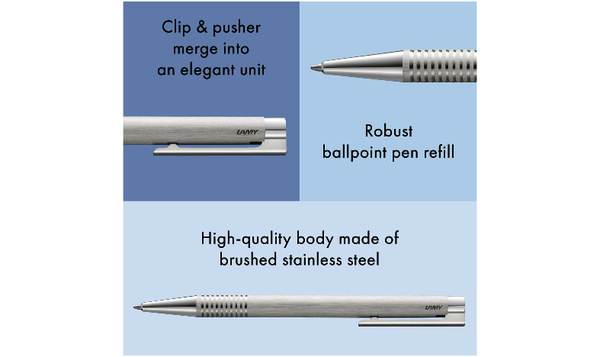 LAMY logo Ballpoint Pen Brushed Steel