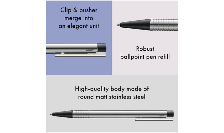 LAMY logo Ballpoint Pen Steel Black