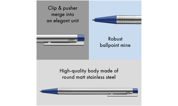 LAMY logo Ballpoint Pen Steel Blue