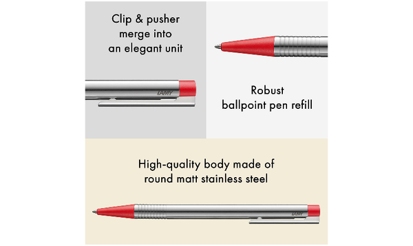 LAMY logo Ballpoint Pen Steel Red