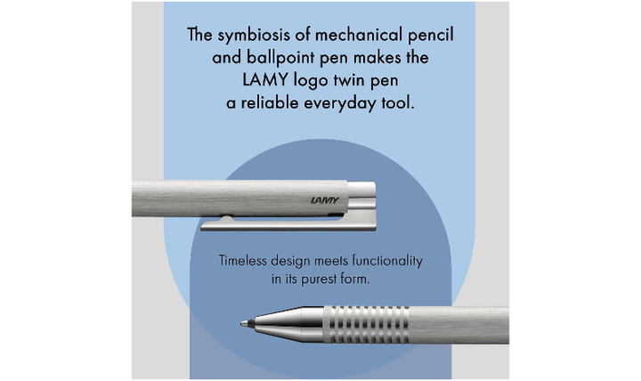LAMY logo Twin Multi Pen Brushed Steel