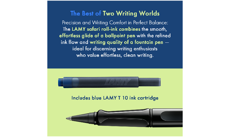 LAMY safari Ink Cartridge Rollerball Pen Black