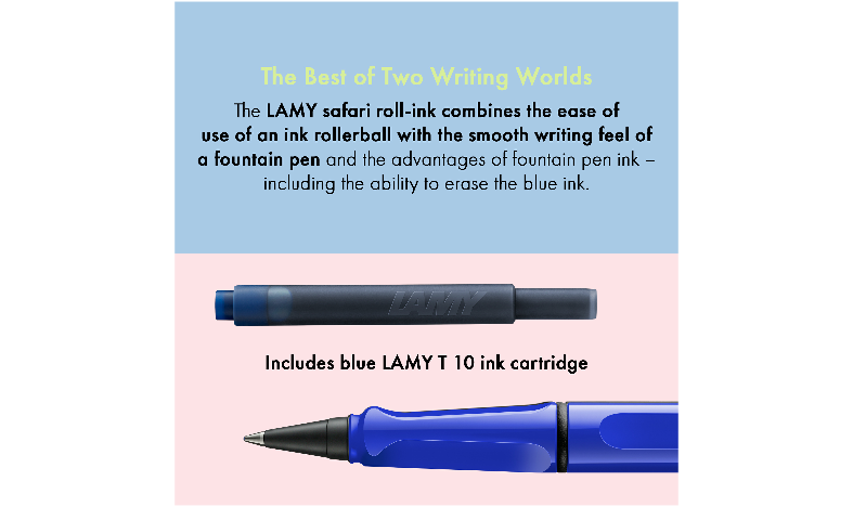 LAMY safari Ink Cartridge Rollerball Pen Blue