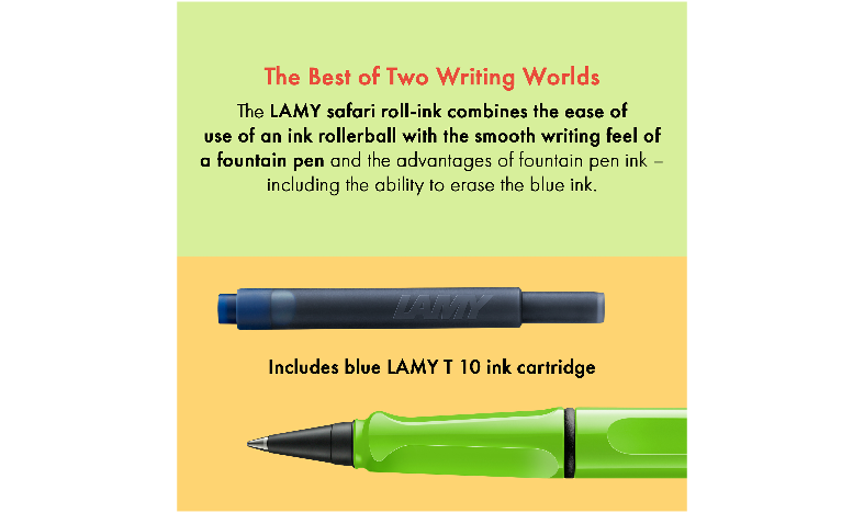 LAMY safari Ink Cartridge Rollerball Pen Green