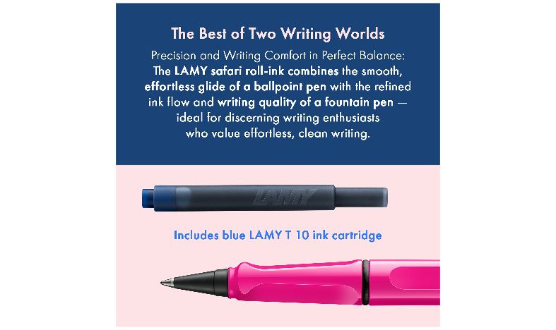 LAMY safari Ink Cartridge Rollerball Pen Pink
