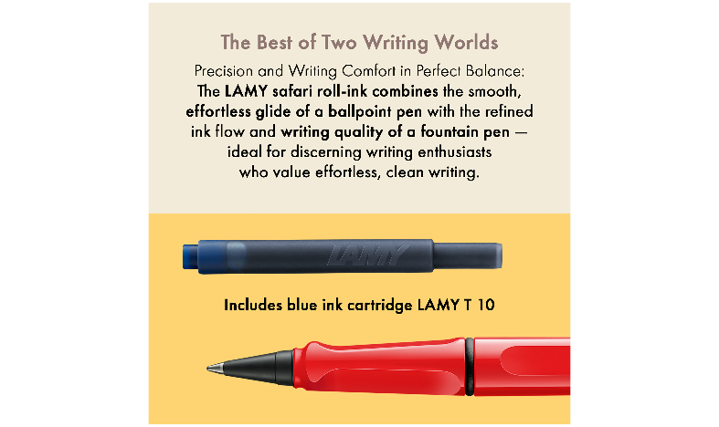 LAMY safari Ink Cartridge Rollerball Pen Red
