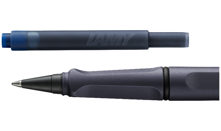 LAMY safari Ink Cartridge Rollerball Pen Steel Black