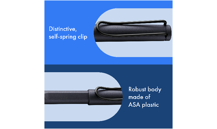 LAMY safari Ink Cartridge Rollerball Pen Steel Black