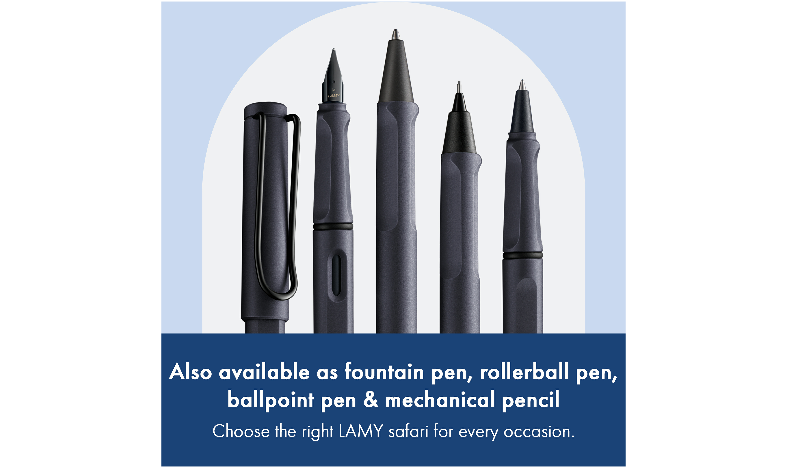 LAMY safari Ink Cartridge Rollerball Pen Steel Black