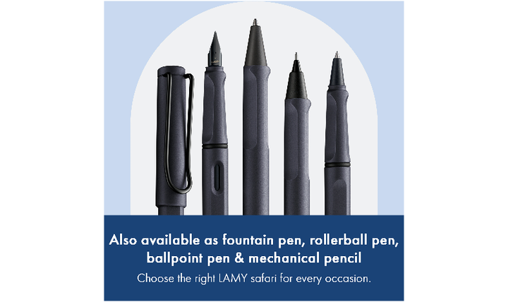 LAMY safari Ink Cartridge Rollerball Pen Steel Black