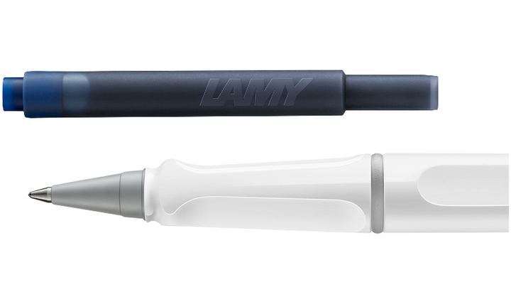 LAMY safari Ink Cartridge Rollerball Pen White
