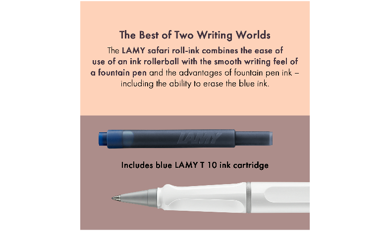 LAMY safari Ink Cartridge Rollerball Pen White