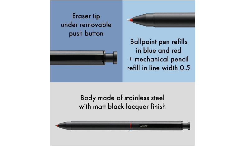 LAMY st tri pen Black - Gift Boxed - with FREE LAMY Drawstring Bag