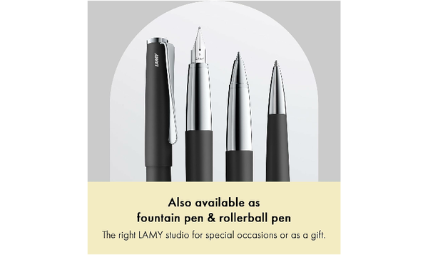 LAMY studio Ballpoint Pen Black - Gift Boxed - with FREE LAMY Drawstring Bag