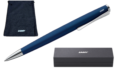LAMY studio Ballpoint Pen Imperial Blue - Gift Boxed - with FREE LAMY Drawstring Bag