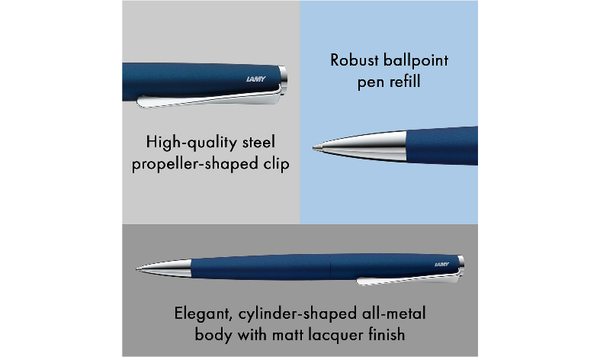 LAMY studio Ballpoint Pen Imperial Blue - Gift Boxed - with FREE LAMY Drawstring Bag