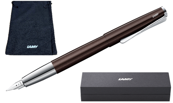 LAMY studio Fountain Pen Dark Brown - Gift Boxed - with FREE LAMY Drawstring Bag