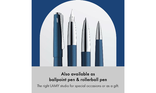 LAMY studio Fountain Pen Imperial Blue - Gift Boxed - with FREE LAMY Drawstring Bag