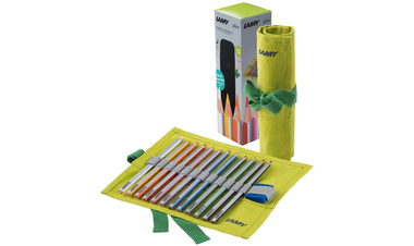 LAMY plus Coloured Pencils Fabric Case with 12 Pencils and Sharpener