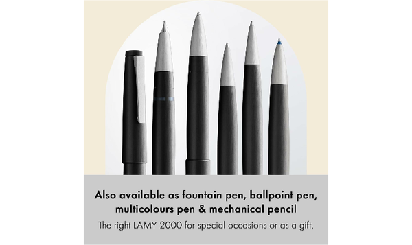 LAMY 2000 Rollerball Pen - Gift Boxed - with FREE LAMY Drawstring Bag