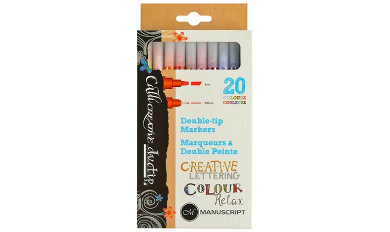 Manuscript Callicreative Duotip Markers Assorted Set of 20 | Dr Pen