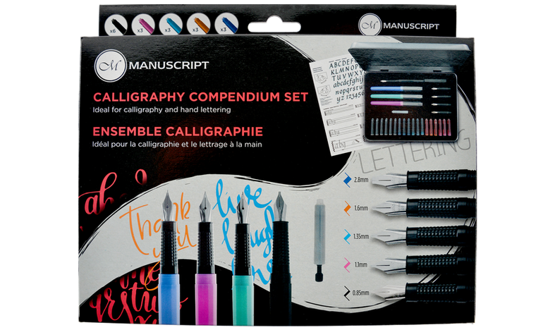 Staedlter Calligraphy Sets Deluxe Set 5 Nibs 4 Pens 20 Cartridges