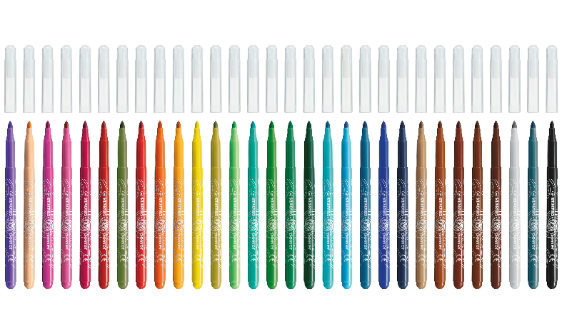 Medium Fibre-Tip Pen - STABILO power - Pack of 30 - Assorted Colours