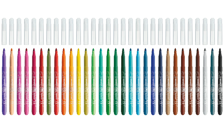 Medium Fibre-Tip Pen - STABILO power - Pack of 30 - Assorted Colours