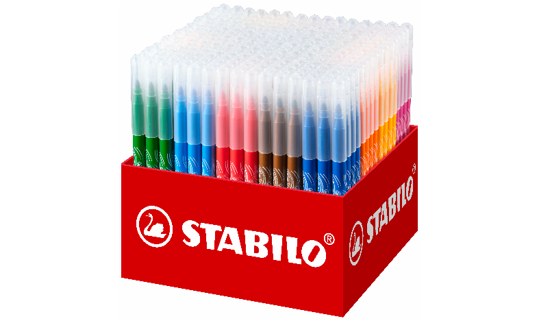 Medium Fibre-Tip Pen - STABILO power - Classpack of 240 - Assorted ...