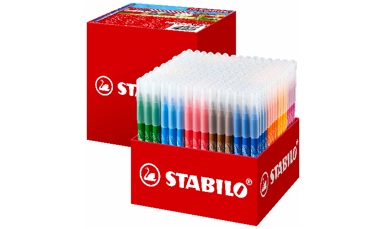 Medium Fibre-Tip Pen - STABILO power - Classpack of 240 - Assorted Colours